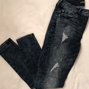 Express  Mid Rise Dark Wash Legging/Jeans Size 6R